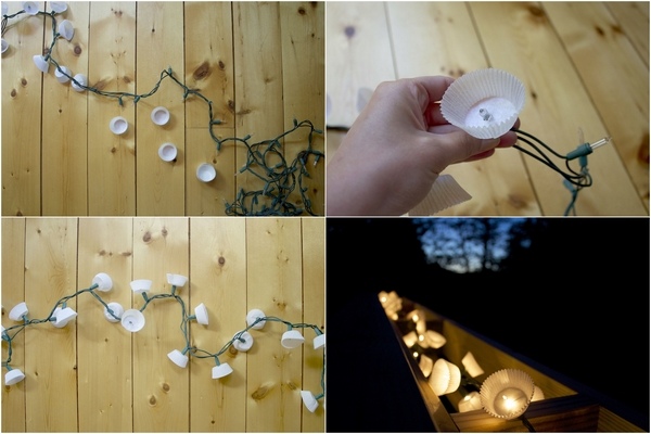 DIY Cupcake liner fairy lights tutorial