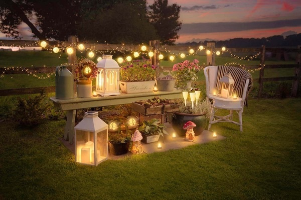 DIY Outdoor fairy lights ideas for garden 