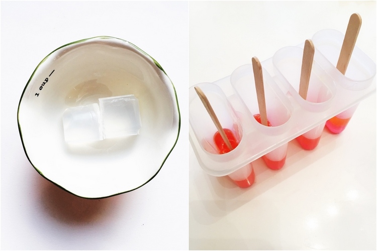 DIY Rainbow popsicle soap recipe and instructions