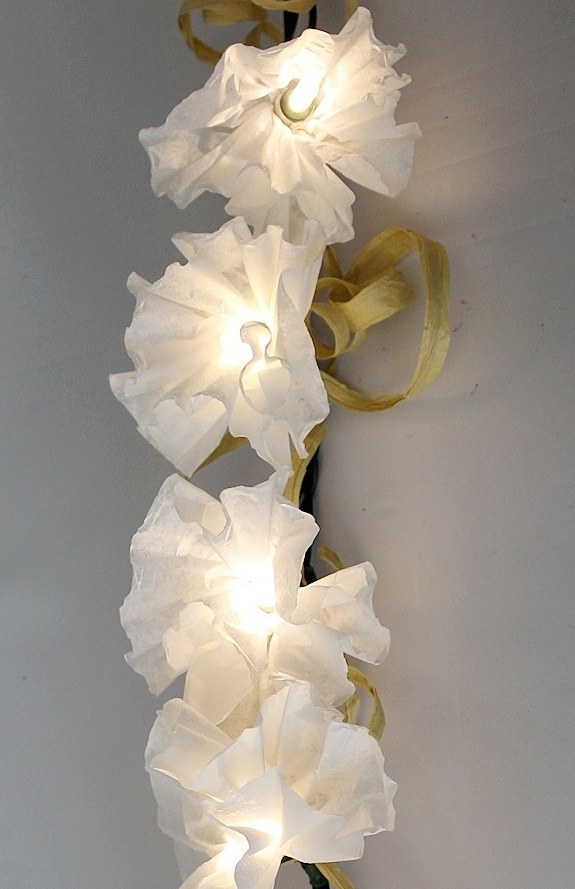 how to make coffee filter fairy light flowers