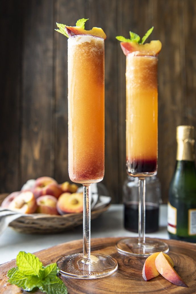 Frozen Peach Bellini Recipe famous cocktails