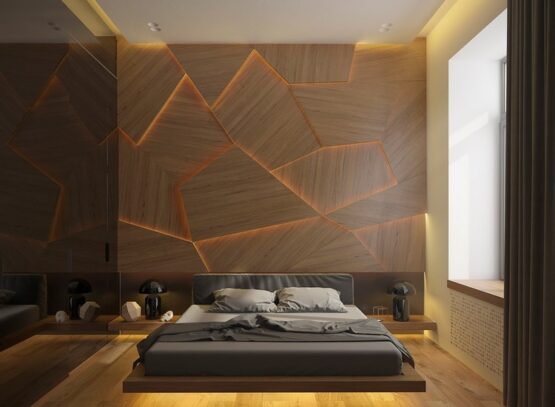 awesome-wood-accent-wall-with-lighting-contemporary-decor-ideas