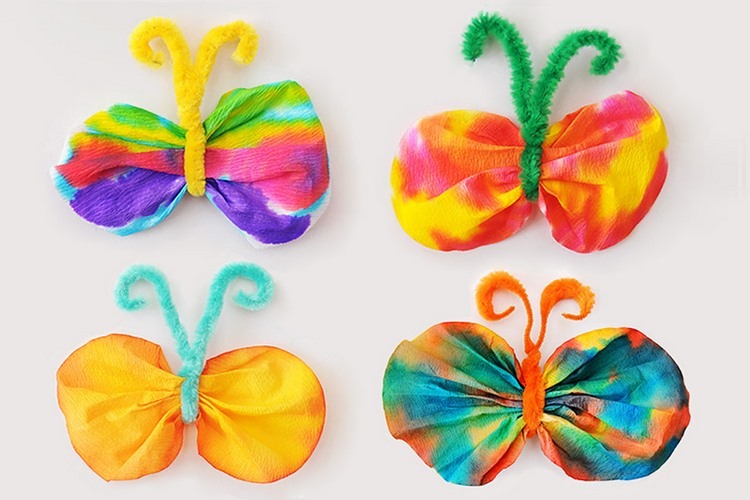 coffee filter butterflies paper crafts for kids