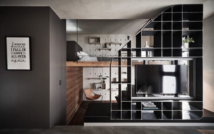 modern apartment space saving designs mezzanine bedroom 