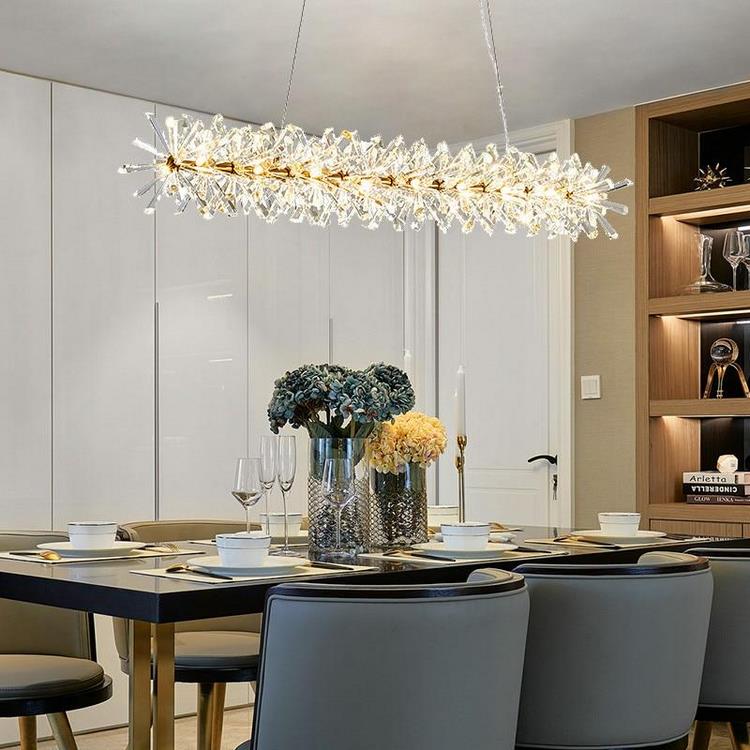 modern led suspended linear chandelier home lighting ideas
