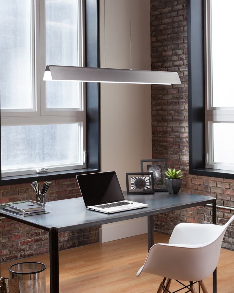 modern linear chandelier home office design ideas
