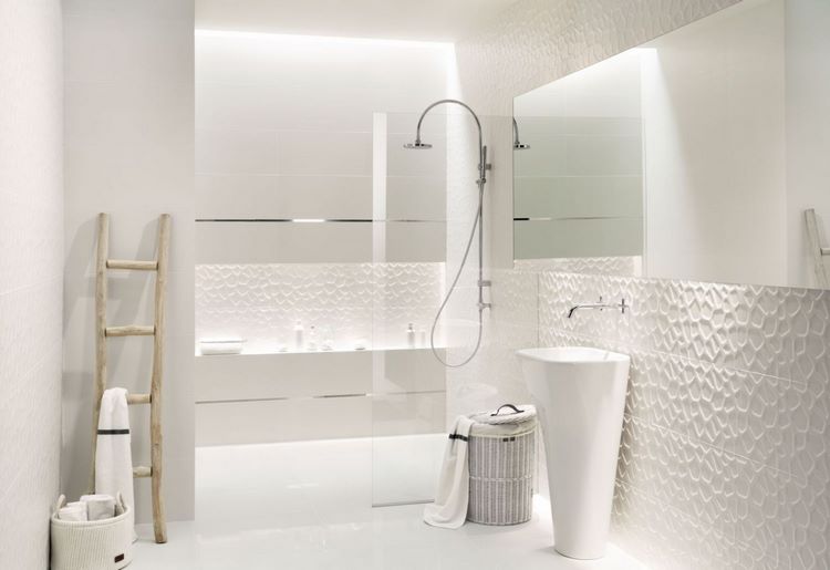 modern white bathroom design ideas wall tile furniture tips