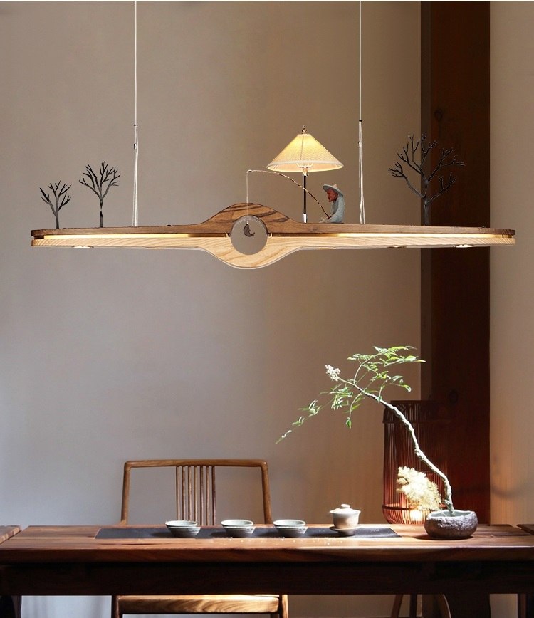 original lighting fixtures designs suspended linear chandelier above dining table