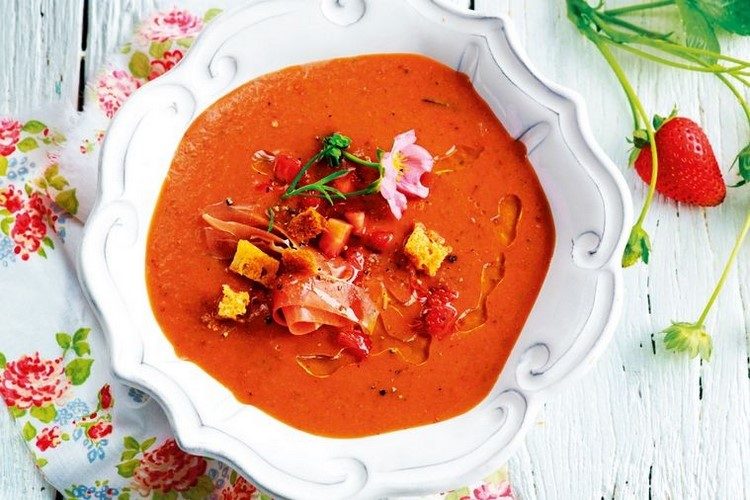 strawberry gazpacho recipe fruit soups ideas
