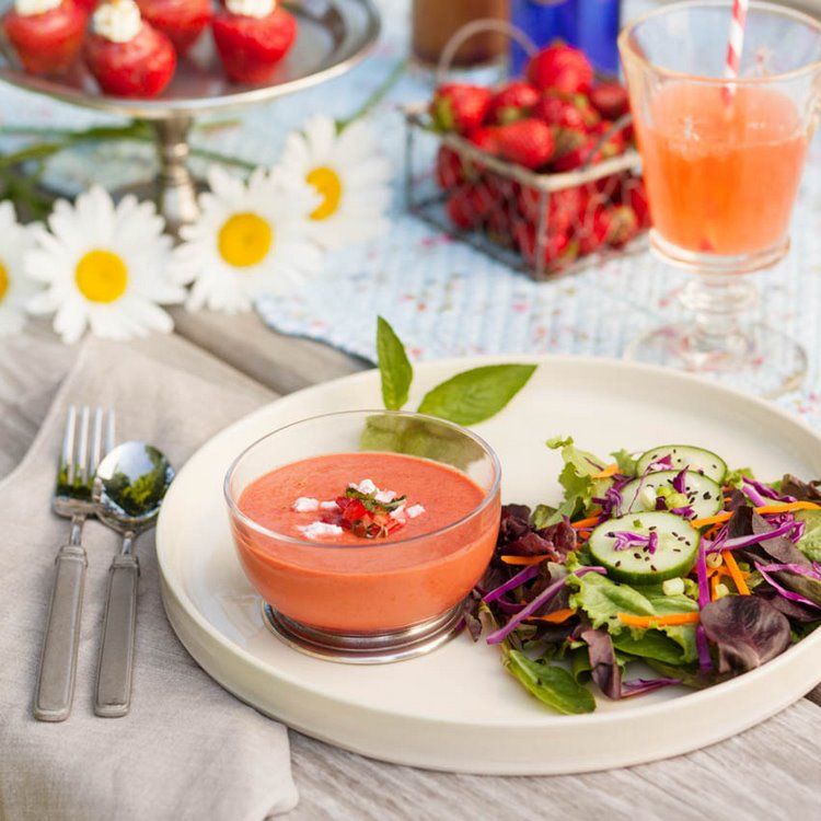 strawbery tomato gazpacho recipe light meals ideas
