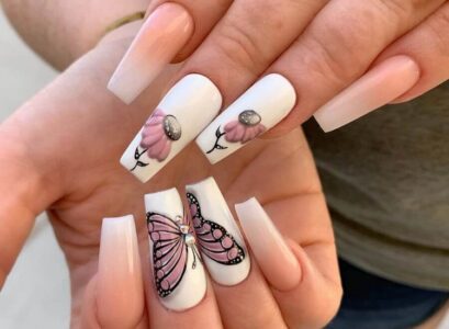 Acrylic-Nail-Summer-2020-Butterfly-Nails
