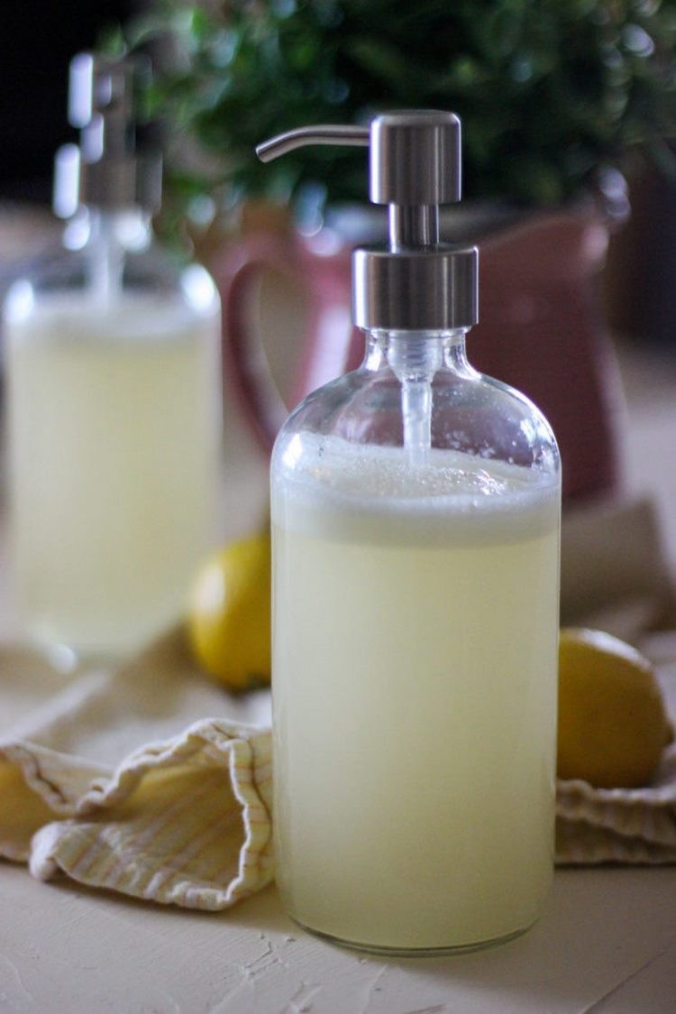 DIY moisturizing Lemon Liquid Hand Soap recipe