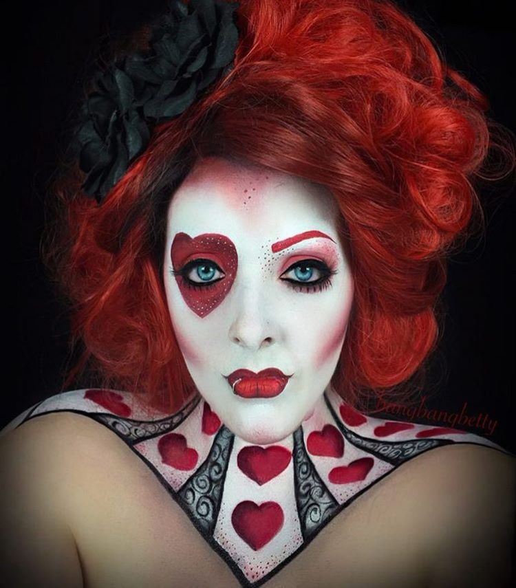 DIY queen of hearts makeup ideas Halloween makeup for women