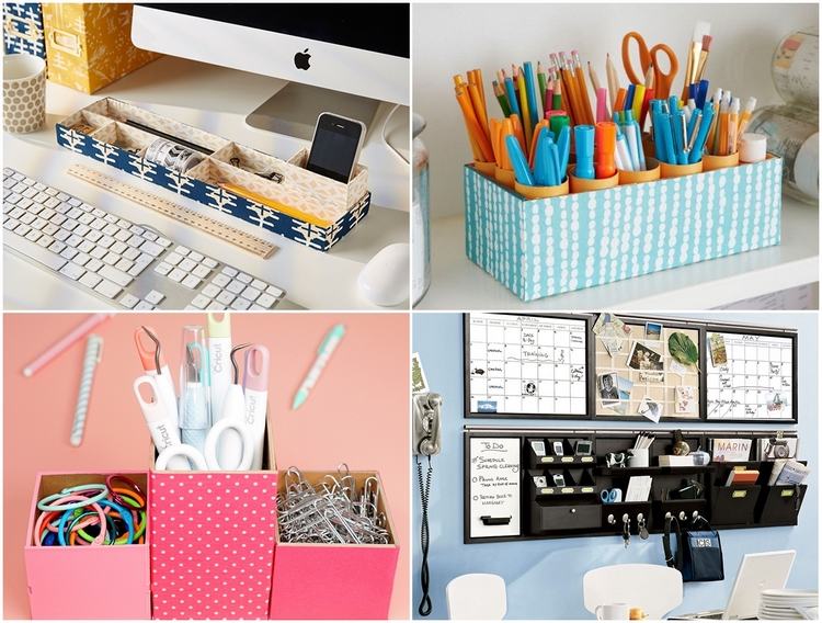 DIY desk organizers for home office