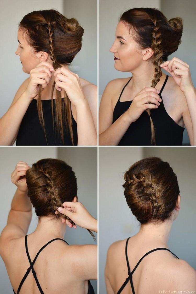 French twist step by step quick updos medium long hair