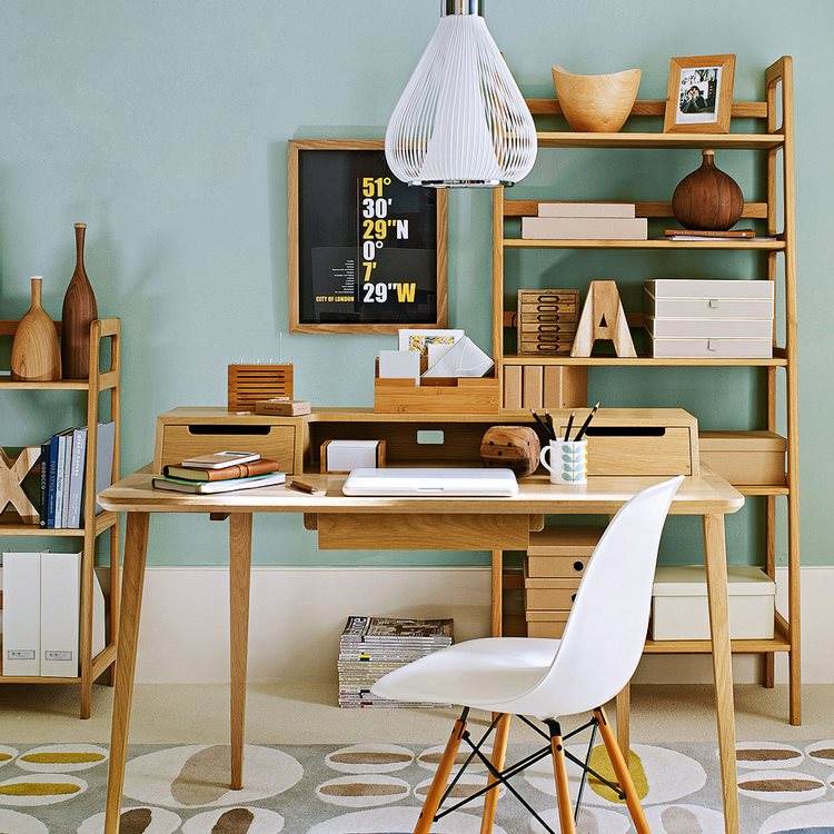 Home office storage and organization ideas wooden furniture shelves