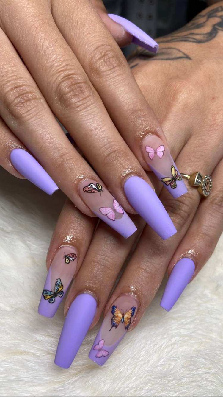 Jelly Nails Trend Acrylic Nail Summer 2020 Butterfly Designs