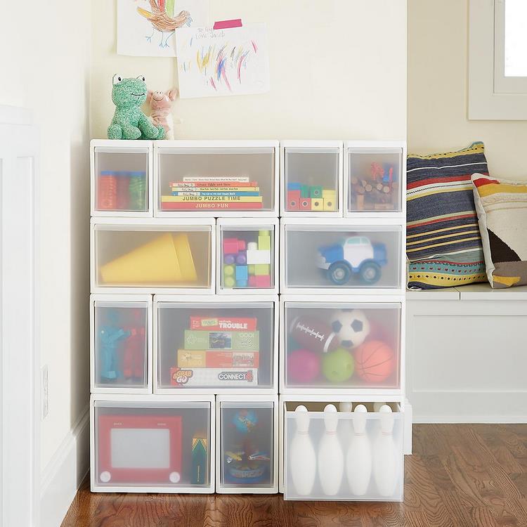 creative storage ideas and organization system for homeshcool rooms modular drawers