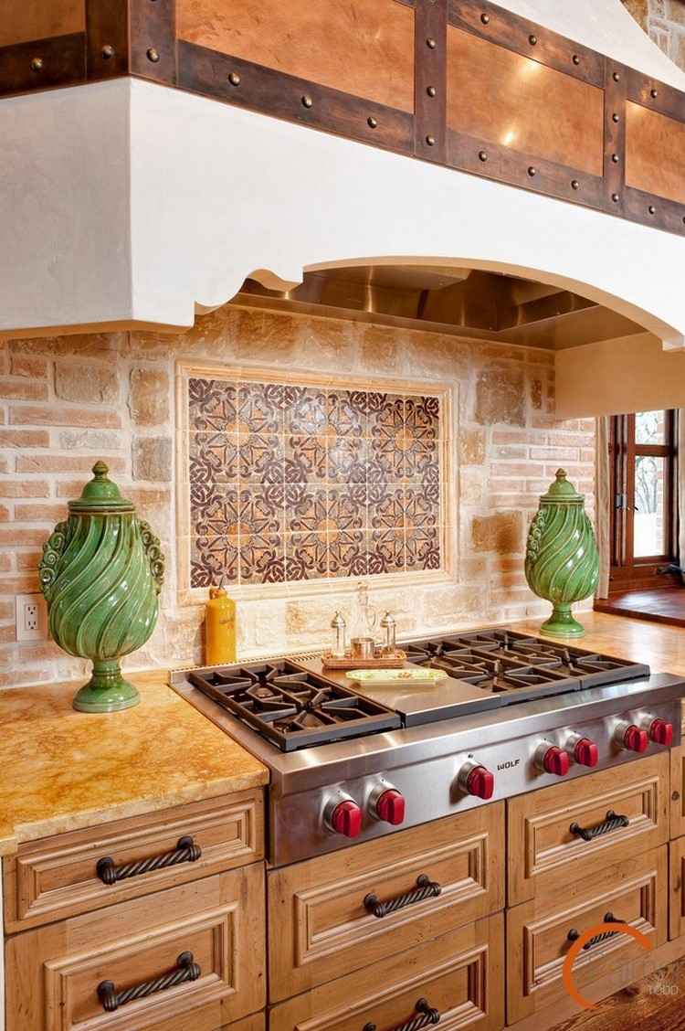 Spanish style kitchen interior is characterized with simplicity 