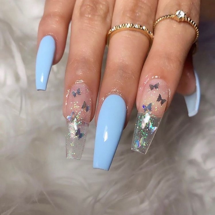 Trendy Jelly Nails Designs Acrylic Nails Summer 2020 Butterfly Nail art