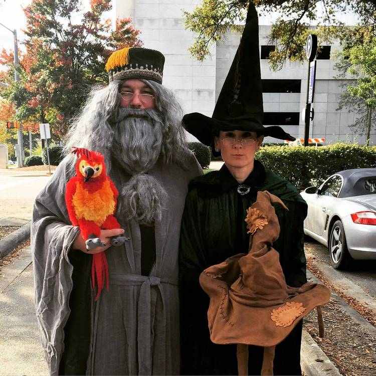 funny halloween costume for couple dumbledore macgonagal