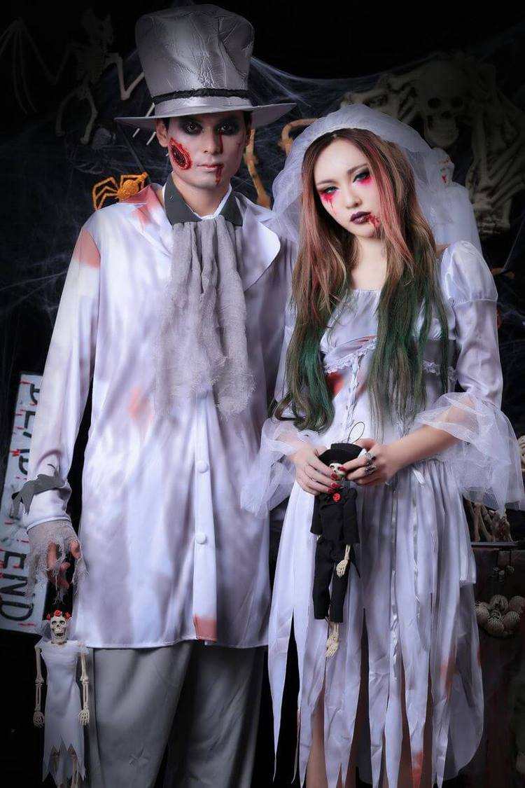 halloween couple costumes vampire ghost bride zombie