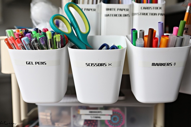 how to organize school supplies storage ideas
