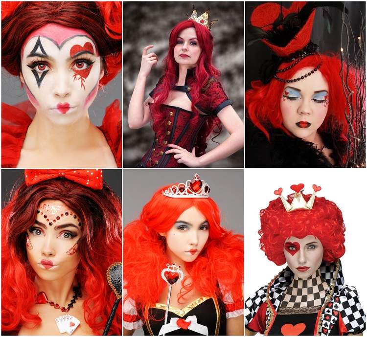 queen of hearts Halloween makeup ideas for women