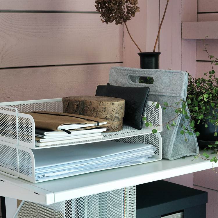 stackable metal trays for home office papers