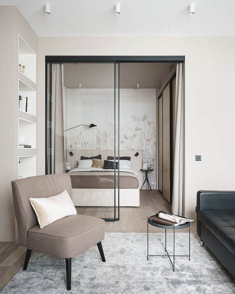 studio apartment ideas stylish bedroom with no windows design