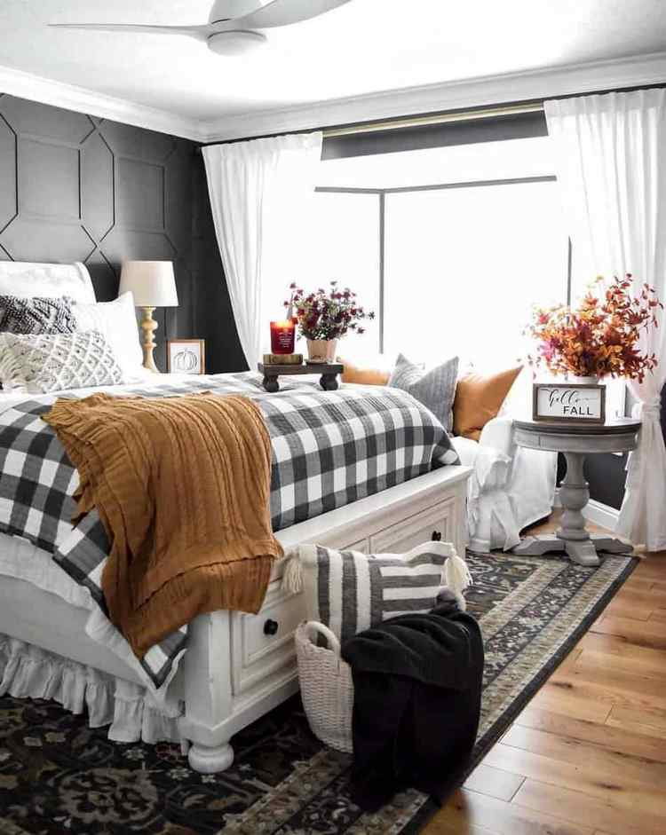 Bedroom Fall Decor Ideas cozy textile bouquets