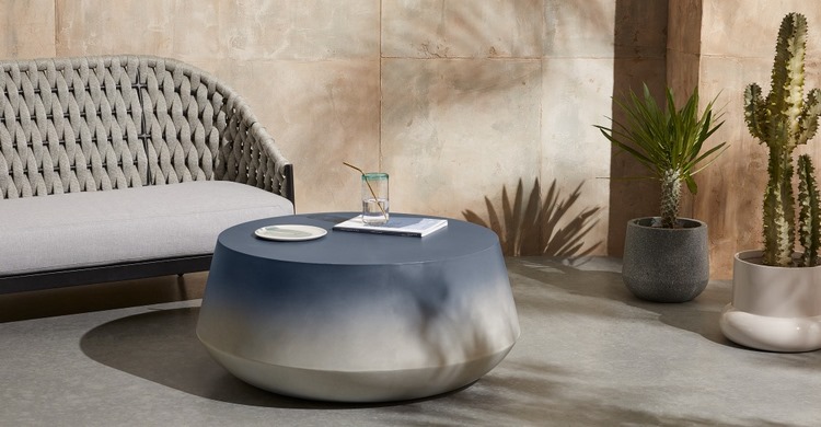Garden furniture concrete coffee table design