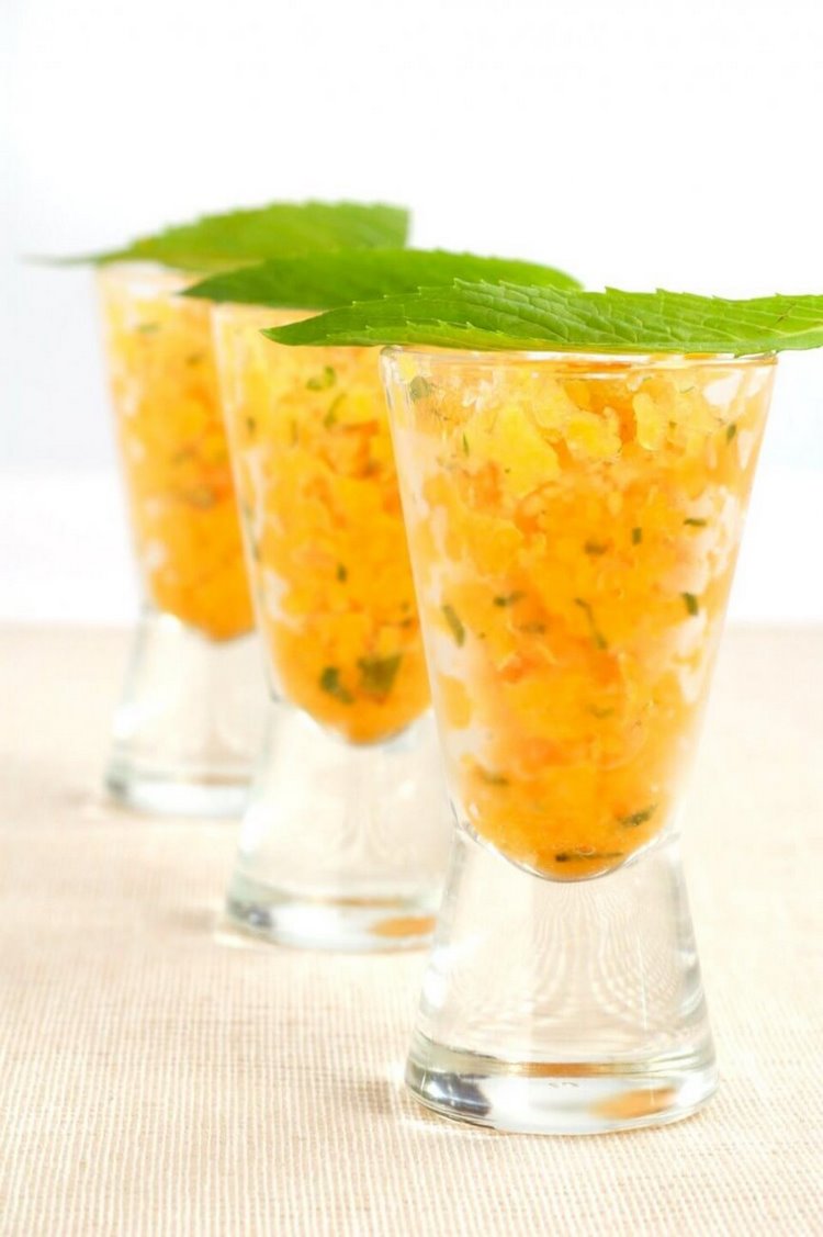 Peach and mint granita recipe