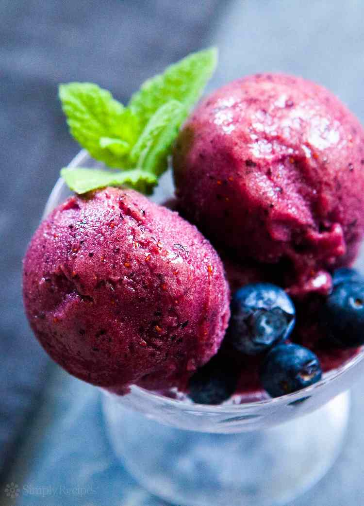 blueberry sorbet recipe summer dessert ideas
