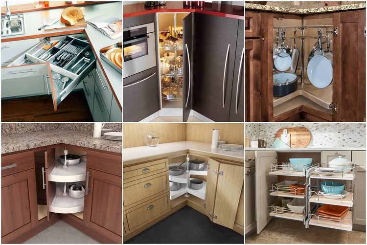 corner kitchen cabinets organization ideas