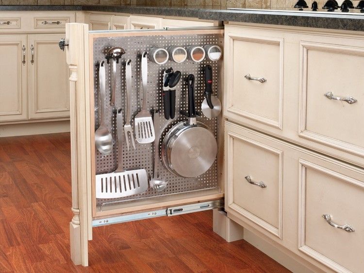 pull out cabinet kitchen storage and organization ideas