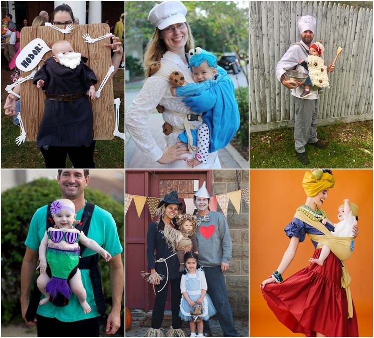 cute and funny Halloween baby carrier costume ideas