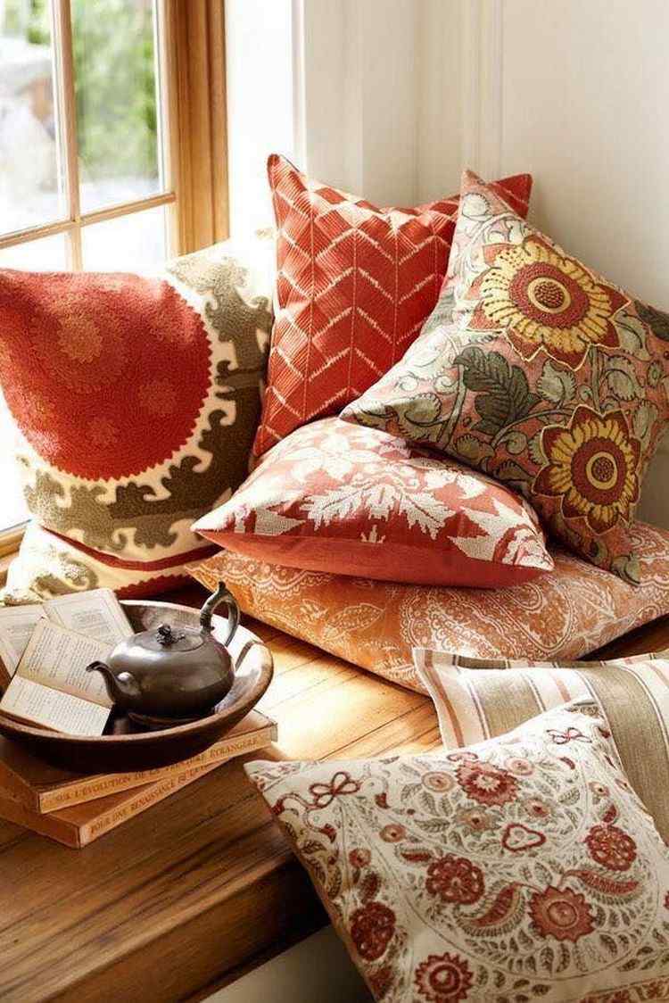 fall pillows colors patterns texture ideas