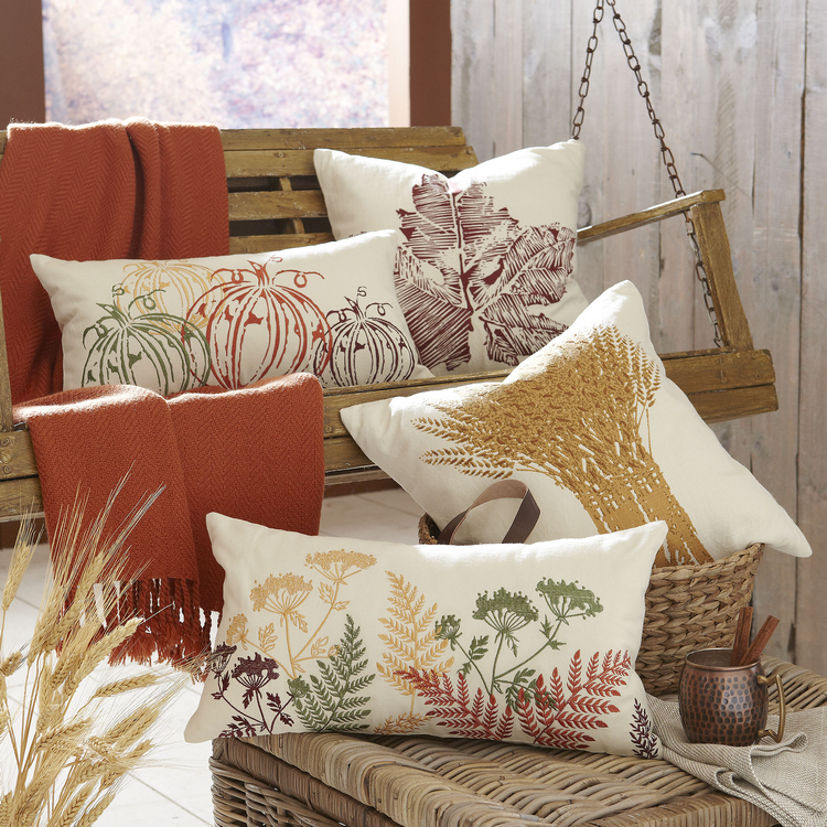 front porch fall decorating ideas decorative pillows on swing