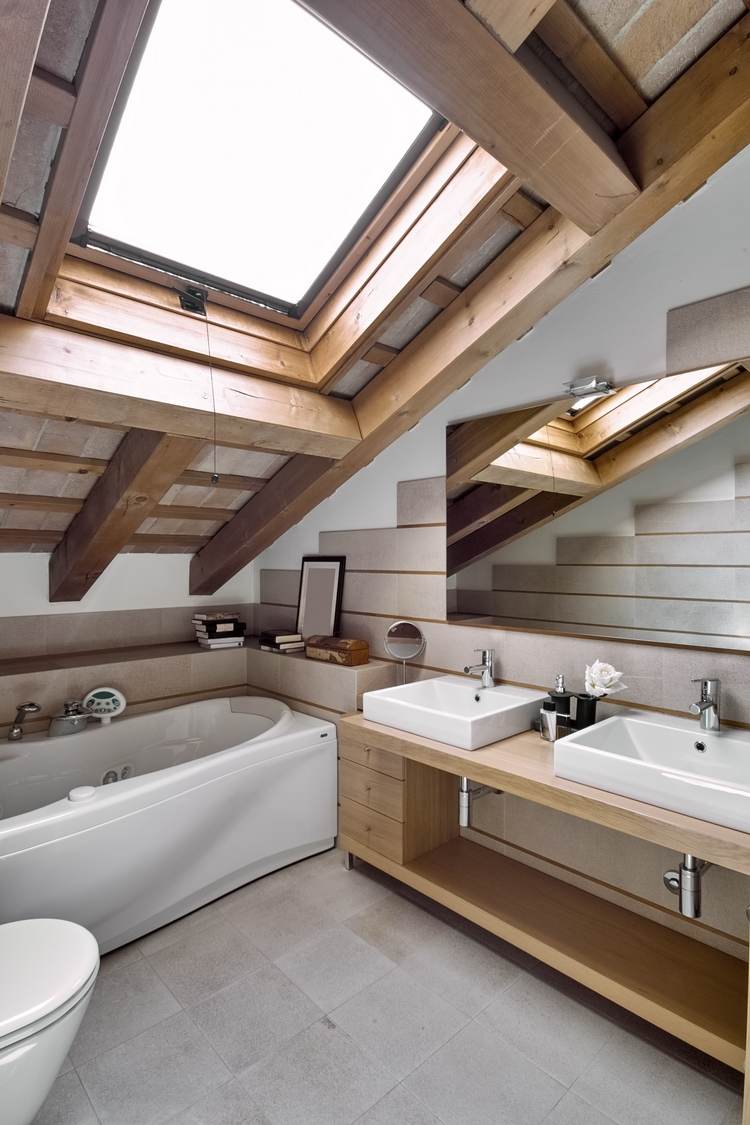 Functional And Modern Attic Bathroom Design Ideas