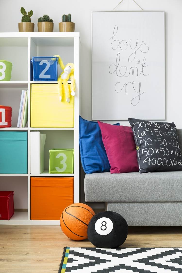 kids room furniture ideas storage solutions bookcase and boxes