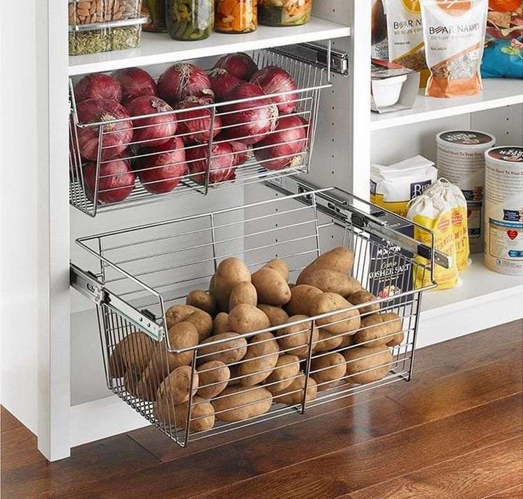 kitchen cabinet organizers storage baskets