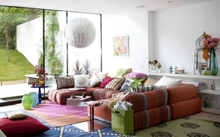 modern living room design ideas bohemian style interior