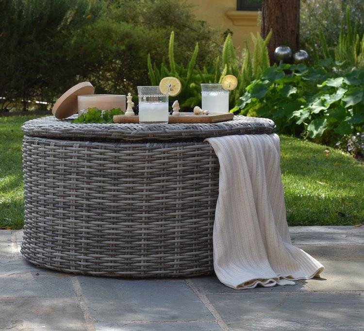 outdoor coffee table with storage