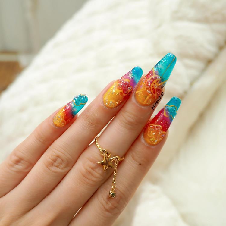 summer nail art ideas original manicure jelly nails