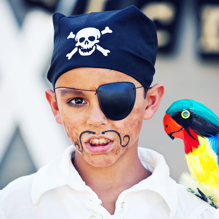 Easy DIY Pirate face paint makeup for children