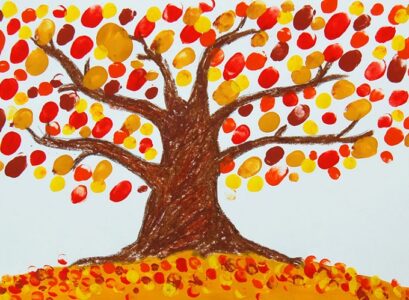 Easy-and-colorful-fall-tree-craft-ideas-for-kids-to-try-at-home-finger-paint-ideas