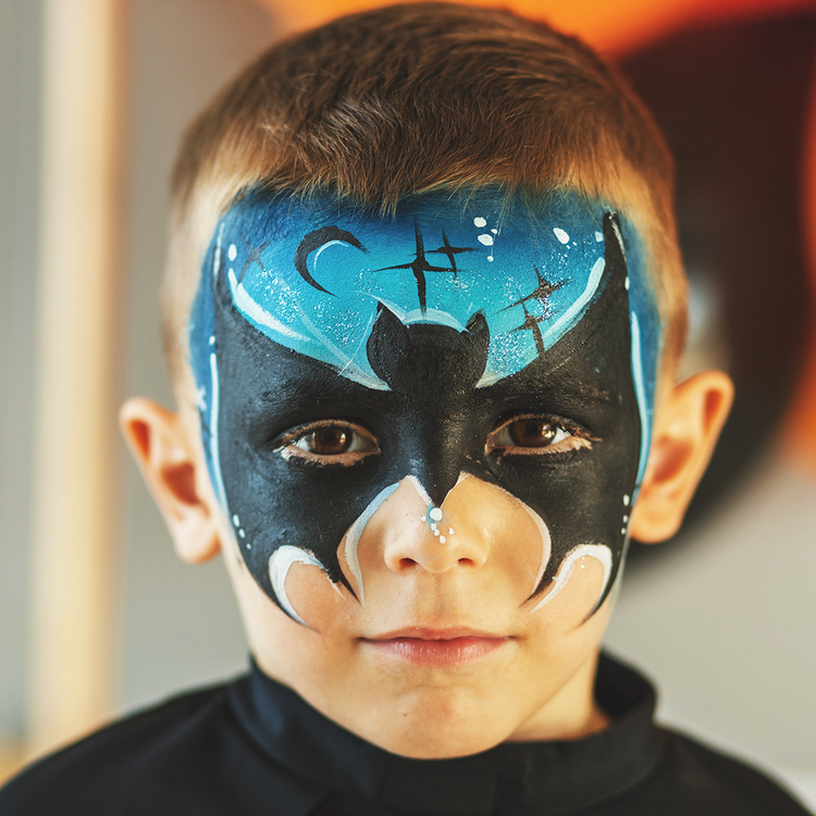 Face paint ideas Halloween makeup and costumes for children Batman