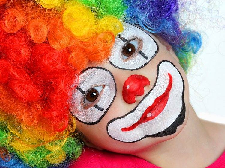clown makeup for children Halloween ideas