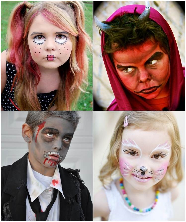 easy DIY Halloween makeup for children